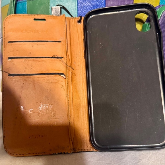 Coach Black Wristlet with Gold Accents - Picture 3 of 6